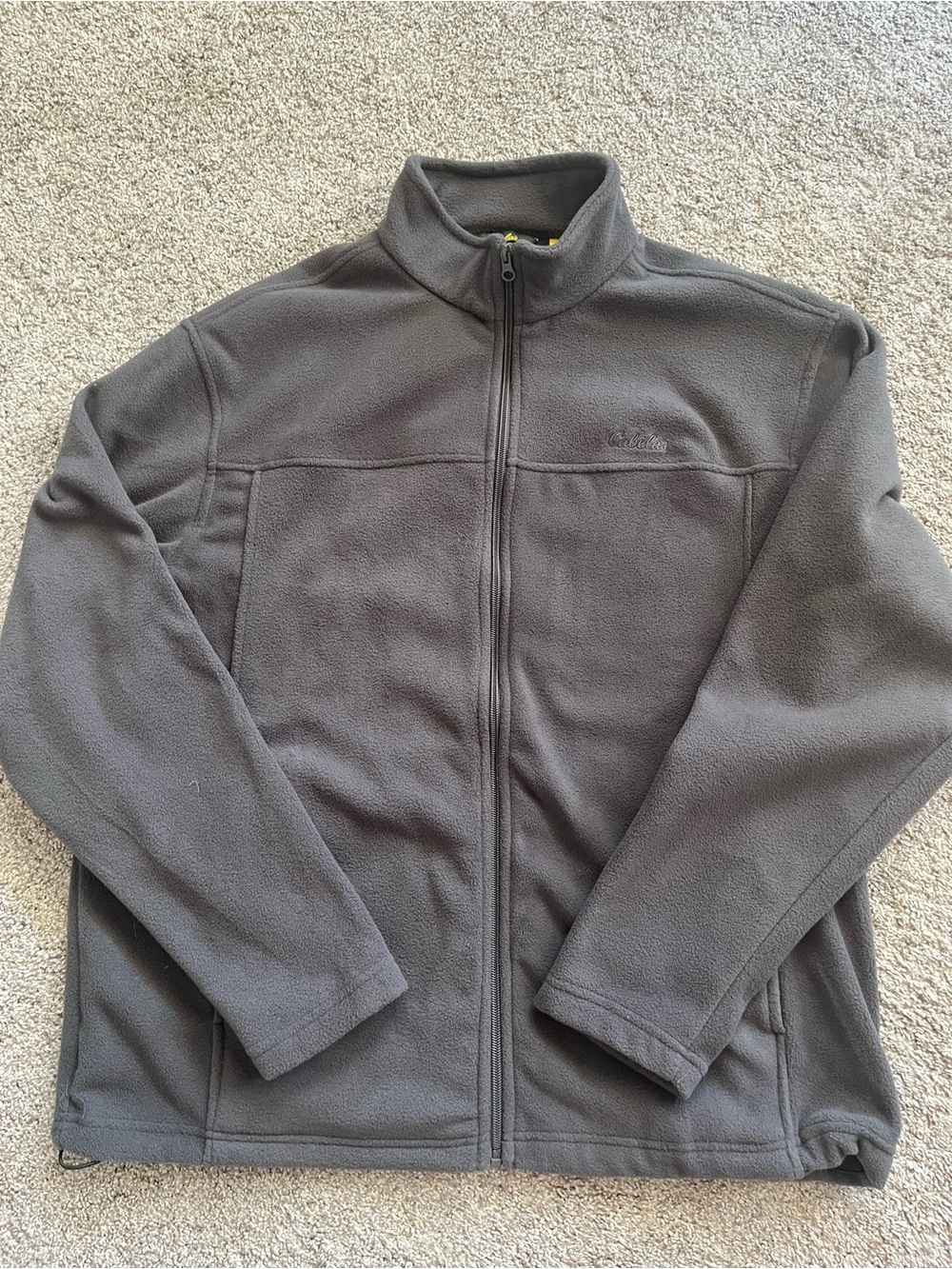Cabela's Men's Large Charcoal Full-Zip Fleece Jacket